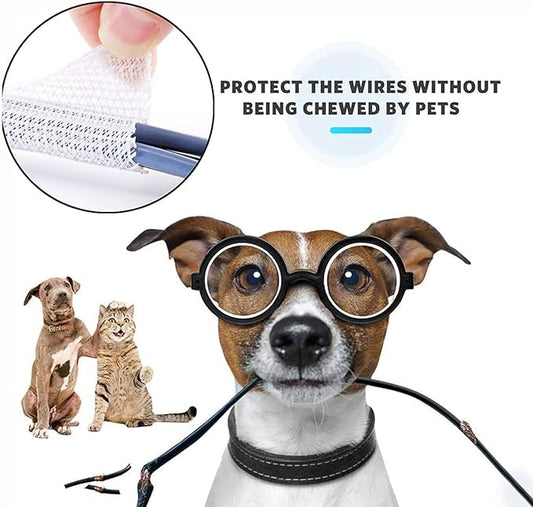 1/2 inch x 50ft Split Sleeve Wire Loom Tubing - Durable Cord Protector for USB, Power Cords, Audio/Video Cables | Chew-Proof Cable Sleeve to Protect Pets & Wires | Easy Installation, White