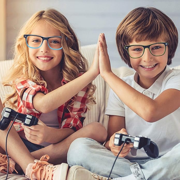 Outray Blue Light Glasses for Kids Computer Blue Light Blocking Glasses for Boys and Gilrs Age 3-12 Anti Eyestrain
