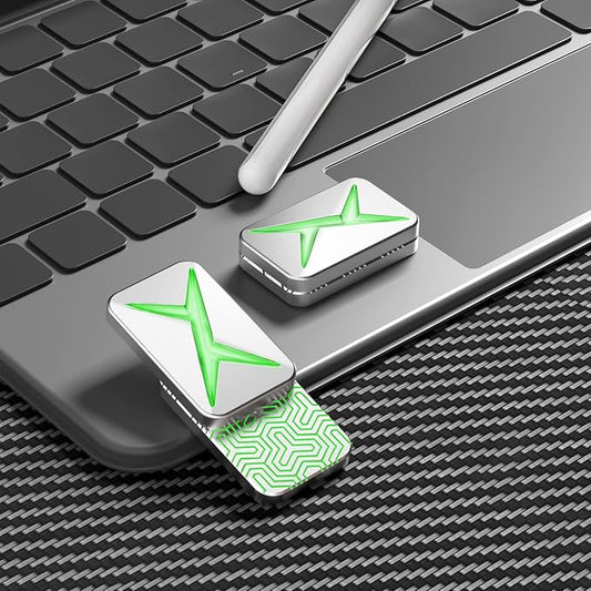 Breakthrough Fidget Slider, Trackless Fidget Slider for Fancy Play, EDC Fidget Toys Adults Sensory Toys Home Office Executive Desk Toys Gift for ADHD/ADD/Autism (Luminous Green)