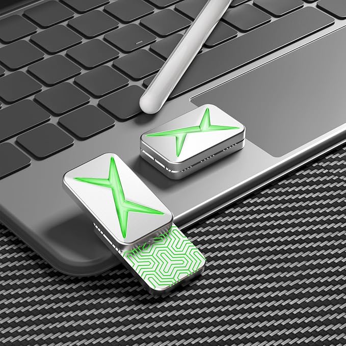 Breakthrough Fidget Slider, Trackless Fidget Slider for Fancy Play, EDC Fidget Toys Adults Sensory Toys Home Office Executive Desk Toys Gift for ADHD/ADD/Autism (Luminous Green)