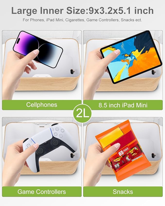 ySky Safe Timed Lock Box, Phone Lock Box with Timer Unplug from Phones,Video Games,Social Media,Snacks&Cravings,Self-Control Lockable Storage Box, Phone Locker Time Locking Container for Better Habits