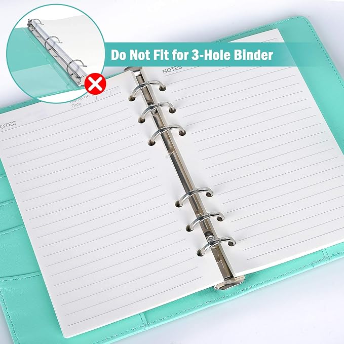 A5 Refill Paper, 280 Pages A5 Loose Leaf Paper 6 Hole Notebook Refills for 6 Ring Refillable Binder Notebook Planner Diary Journals Painting Personal Organiser-Line Pages