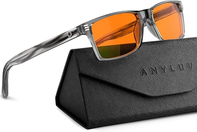 ANYLUV Blue Light Glasses Men Woman, Blue Light Blocking Glasses for Computer Gaming, Eye Strain Relief Eye Protection