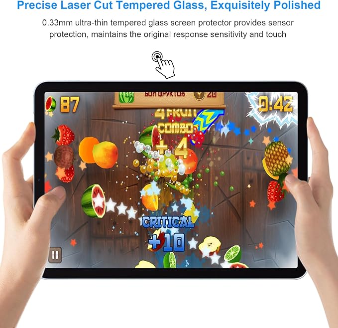 SIBEITU Screen Protector for iPad Pro 11 Inch 2024 Model M4, 2 Pack iPad Pro 5th Generation Tempered Glass Film, 9H Hardness HD Clear Compatible Face ID & Case Friendly for iPad Pro 11" 5th Gen