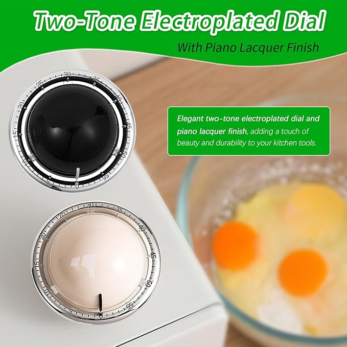 Mechanical Kitchen Timer, Cute Wind Up 60-Minute Manual Countdown for Kids, Classroom, Home, Study and Cooking