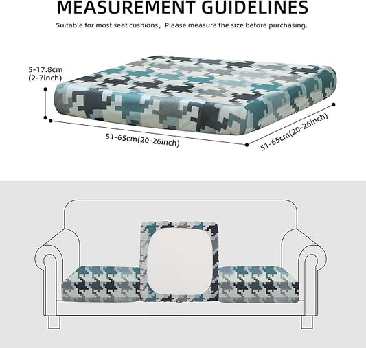 8Pcs Stretch Patio Cushion Covers Outdoor Cushion Cover, Jacquard Stretch Cushion Covers, Cover Replacement, Outdoor Sofa Covers, Washable Furniture Couch Cushion Cover (Mosaic)