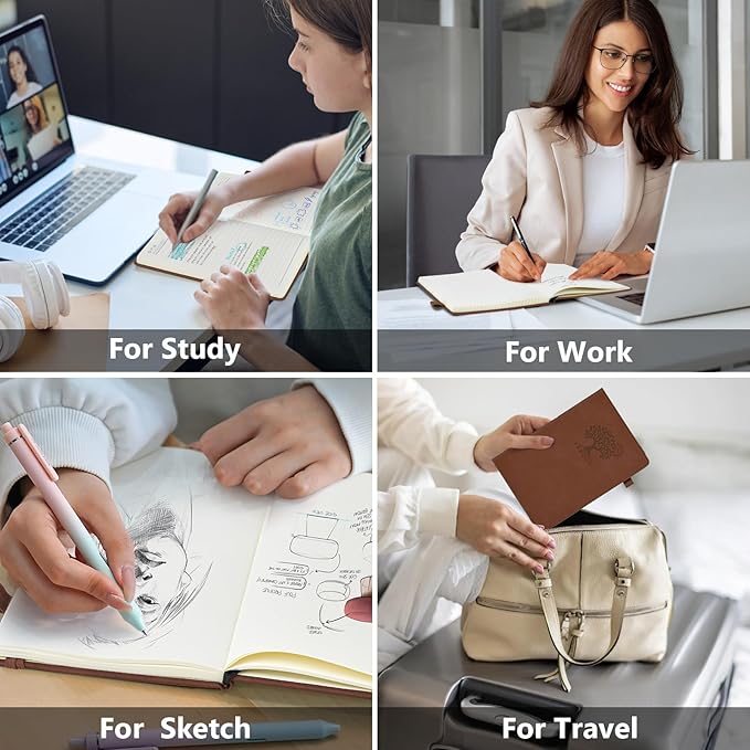 PERCUN Dotted Journal Notebook for Men & Women, 160 Pages Dot Grid notebook for Note Taking, Bullet Journaling Notebook for Work, School, Travel, Writing, A5 Hardcover 5.9" x 8.5"(Brown)