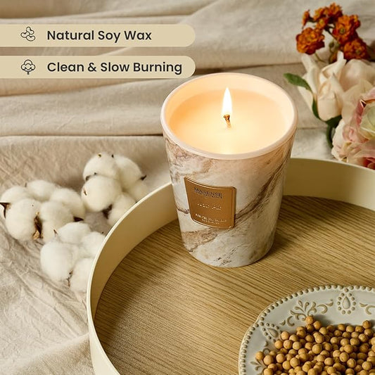 M&SENSE NoirAir Scented Candles for Home, Lead-Free Wick Highly Scented Jar Candles, 14.1 Oz 80 Hours Lasting Burning Candles Gifts for Women, Relaxing Aromatherapy Candle for Stress Relief