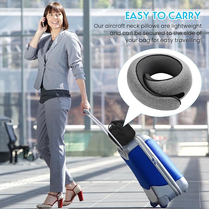 2024 New Memory Foam Travel Pillow for Airplanes,Neck Pillow for Traveling,Neck Plus Travel Pillow,Neck Plus Travel Neck Pillow