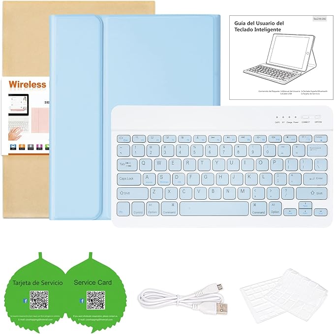 besky Keyboard Case for iPad Pro 12.9 inch (5th, 6th Generation) & New Air 13 inch M2 (Only Applies to 3 iPads Model) - Wireless Detachable Keyboard- Pencil Holder, with Auto Sleep/Wake Function