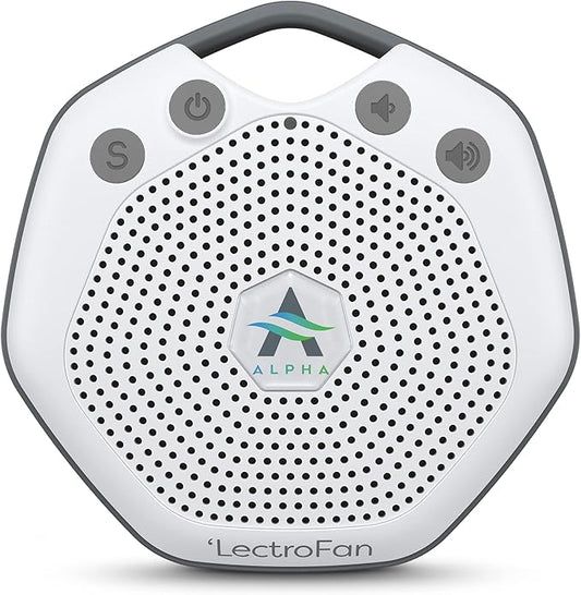 Adaptive Sound Technologies LectroFan Alpha Portable Sleep Sound Machine - Rechargeable White Noise Machine for Crib, Stroller, Car Seat & More - 7 Non-Looping Sounds - for Travel, Bedroom, Nursery
