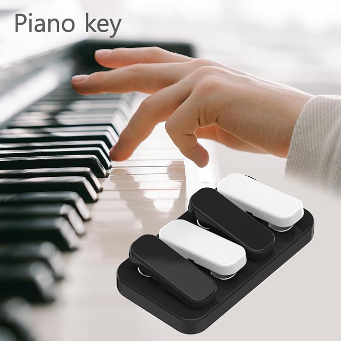 Metal Fidget Slider EDC Fidget Clicker Fidget Toys Adults (Black & White)