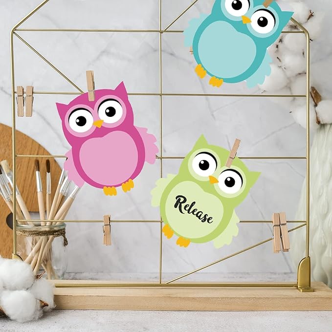 12 Pieces Owl Sticky Note Adhesive Cute Memo Notes Self-Stick Owl Note Pads for Reminders, Study, Work, Office, School and Home, 12 Styles