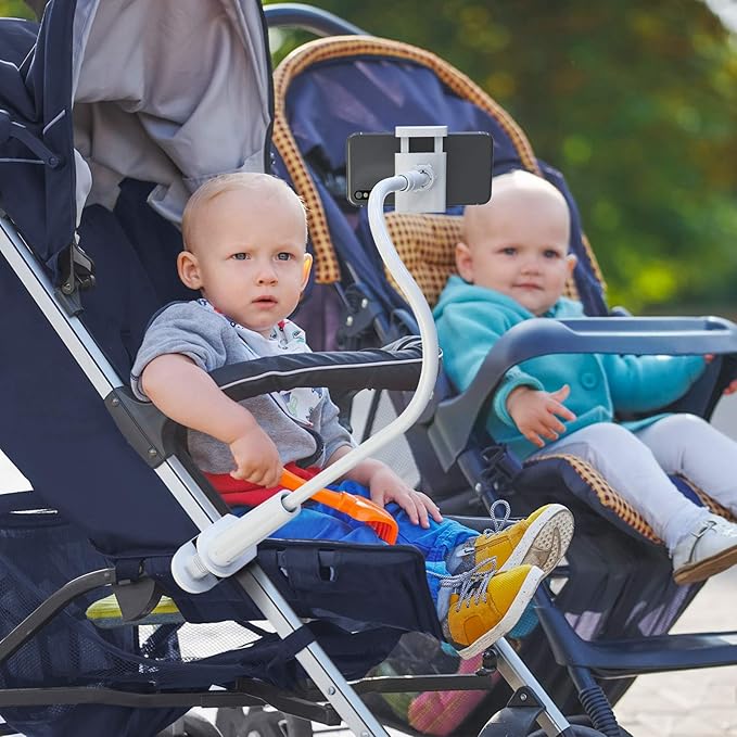 Phone Holder Bed Gooseneck Mount - Flexible Arm 360 Mount Clip Adjustable Bracket Clamp Stand Compatible with Cell Phone 11 Pro XS Max XR X 8 7 6 Plus 5 4, Samsung S10 S9 S8 for Bedroom Desk