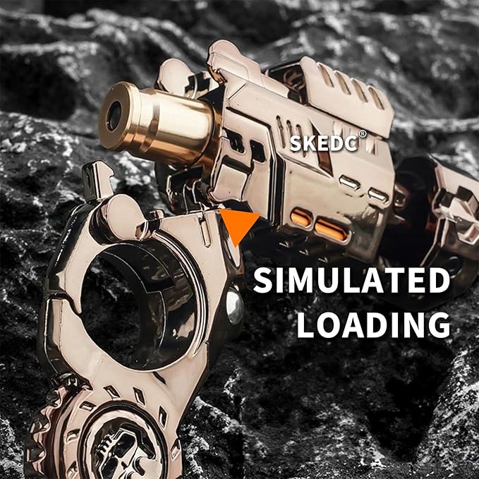 SKEDC Fidget Toys Adults, Alloy Fidget Slider Fidget Clicker Fidget Spinner, EDC Laucher Toy ADHD Tools Executive Desk Toy for Keep Focus & Relief Stress, Cool Gadgets for Men (2nd Gen Colorful)