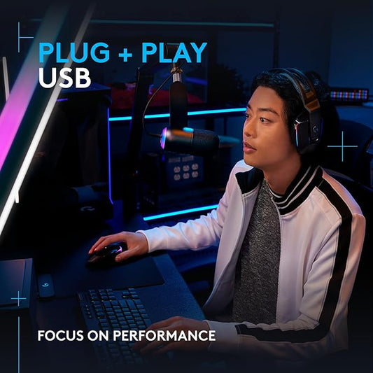 Logitech G733 Lightspeed Wireless Gaming Headset +Yeti GX Dynamic RGB Gaming Microphone with LIGHTSYNC, USB - Black