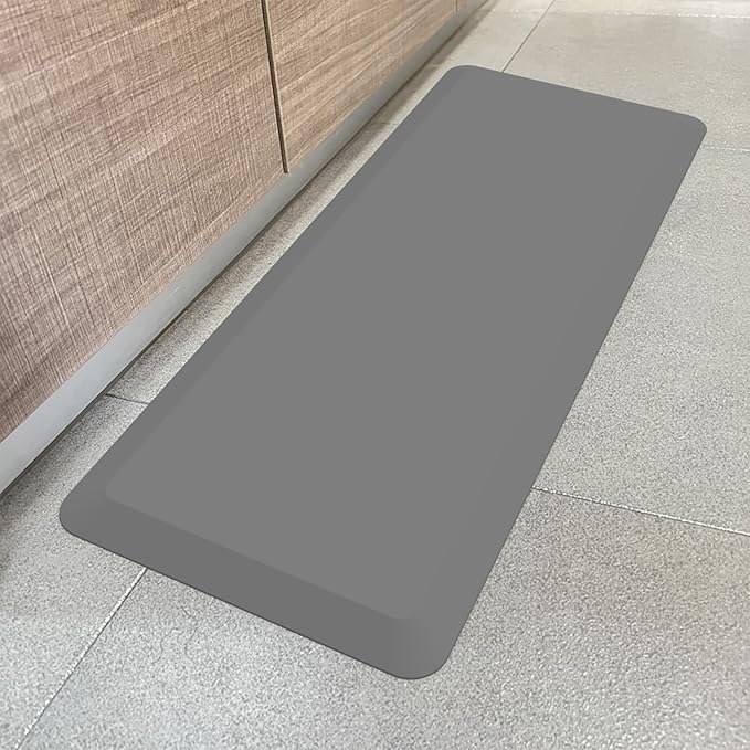 1" Extra Thick Anti Fatigue Floor Mat 20" W x 30" L,Kitchen Mat, Standing Desk Mat,140D Advanced PU Foam Ergonomic Comfort at Home, Office, Garage, Sink (Gray)