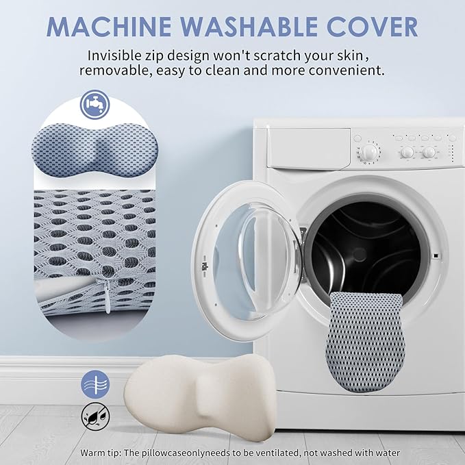 Lumbar Support Pillow, Memory Foam Back Support Pillow for Office Chair, Car Seat, Gaming Chair, Recliner and Bed, Neo Cushion for Low Back Pain Relief (Mesh, Gray)