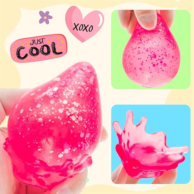 Dream Squishy Drop Stress Balls for Adults Fidget Toys Adults, Gel Filled Squishy Toys for Kids Stress Relief, Super Soft Toys to Ease Stress, Birthday, Christmas, Office, Stocking Stuffer Gift