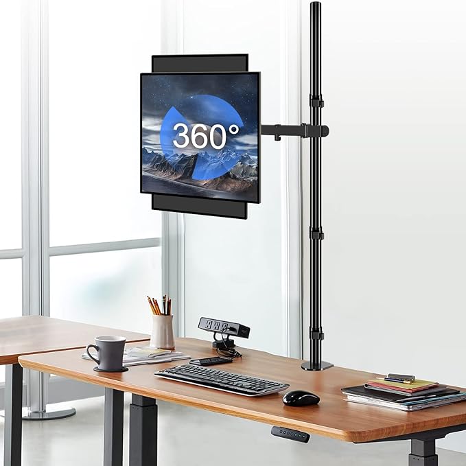 Bracwiser Monitor Mount - Single Fully Adjustable Arm Fits 13-32 inch Screen (MD71221)