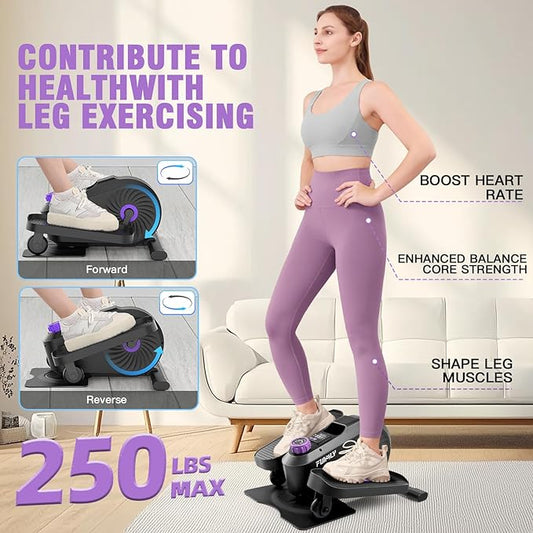FUNMILY Under Desk Elliptical, Ellipse Leg Exerciser, Standing or Seated Mini Elliptical Machines, Portable Bike Pedal Exerciser for Seniors/Adults, Leg Workout Equipment for Home/Office
