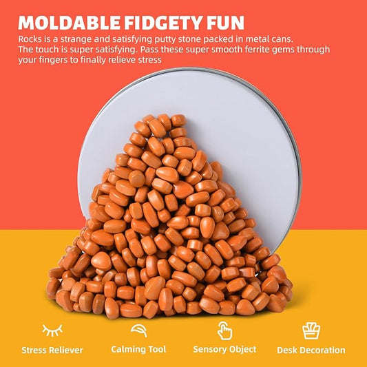 Fidget Toys Adults,Sensory Stones,300+ Smooth Ferrite Rocks,Executive Desk Toy|Stress Relief Sensory Toy|Fidgets Toys|Adults Gifts, Holiday Stocking Stuffer