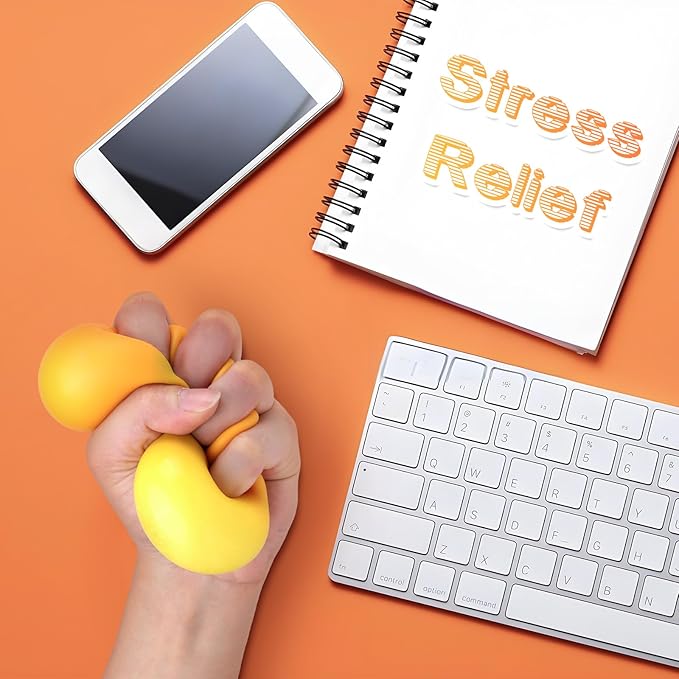 Anboor Mango Squishies - Simulation Stretchy Mango Stress Balls, Fruit Sensory Toys for Anxiety Relief