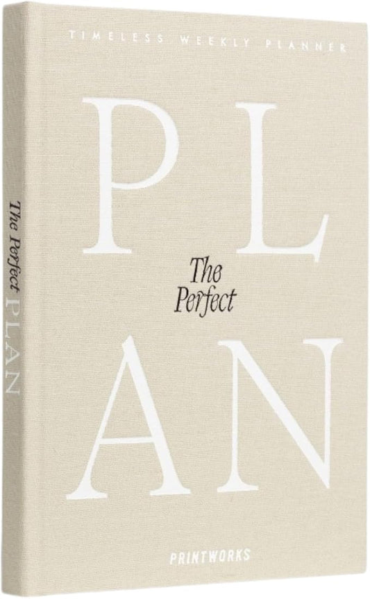 Weekly Planner, Beige – 6x9 Inch, 104 Pages - Undated Minimalist Agenda & To Do Organizer with Cloth Cover