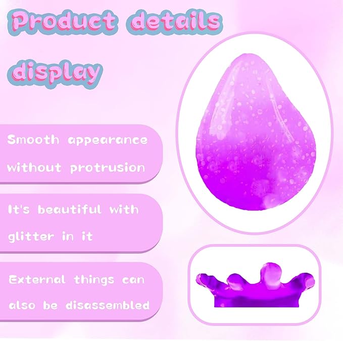 2 Packs Dream Squishy Drop Stress Balls for Adults Fidget Toys, Fidgets Silicone Sensory Toys for Kids Autism, ADHD, Sensory Stress Relief Toys Birthday Day Gifts, Stocking Stuffer Gift (Purple Red)