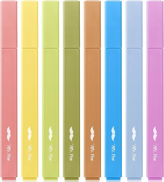 Mr. Pen- Aesthetic Highlighters, 8 Pack, Chisel Tip, Autumn Colors, Cute Highlighters Assorted Colors, Back to School Supplies