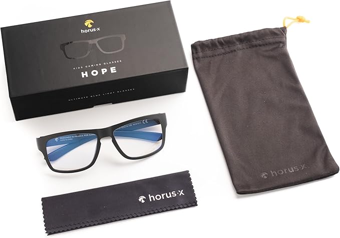 Horus X - Kids Blue Light Blocking Glasses | Computer glasses for boys and girls | Clear