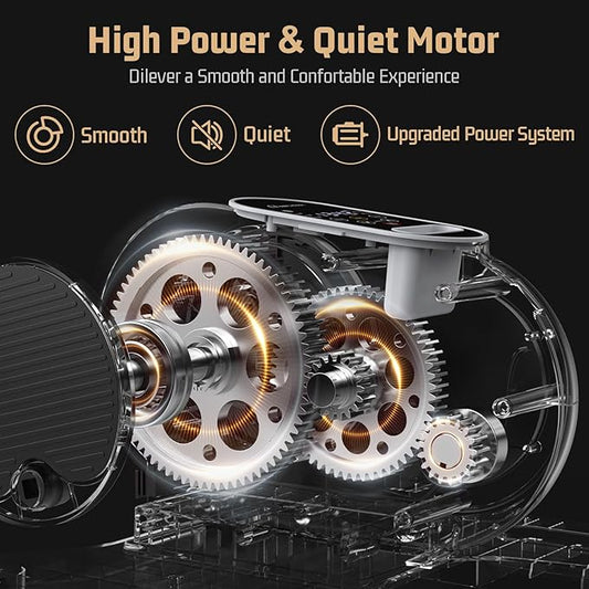 ANCHEER Under Desk Elliptical Machine, Electric Seated Pedal Exerciser Machine with 12 Adjustable Speed, Quiet & Portable, LCD Display Monitor, Remote Control, Leg Exerciser for Home Office