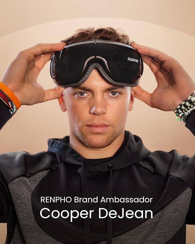 RENPHO Eyeris 1 Eye Massager with Heat, Birthday Gifts Eye Mask for Mom Dad Women Men Her Him, Smart Sleep Mask for Relax, Reduce Strain