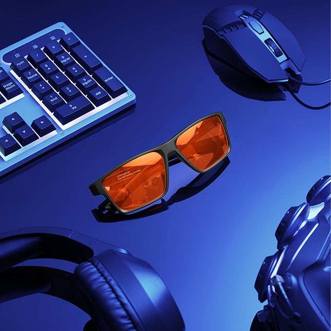 Titan Gaming Glasses, Anti Blue Light Glasses Men, UV400 Protection Blue Light Blocking Glasses for Computer Eye Strain