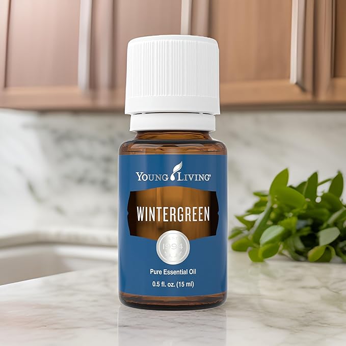 Young Living - Wintergreen Essential Oil 15 ml | Soothing Massage to Cool Fatigued Muscles | Cooling Sensation | Minty Aroma When Diffused or Inhaled | Child-Friendly Scent