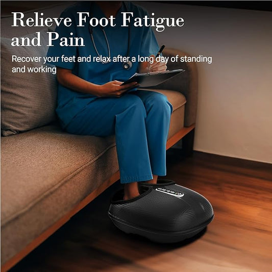 Foot Massager with Heat, Shiatsu Feet Massager with Remote Control, Multi-Level Compression Deep Knead Foot Massage for Neuropathy & Plantar Fasciitis, Fits Up to 13", Gifts