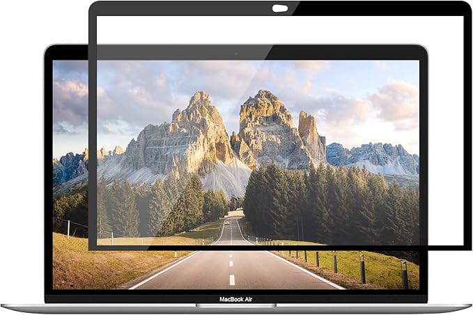 Tempered Glass Screen Protector Compatible with MacBook Pro 13'' (2016-2022, M1, M2) / MacBook Air 13'' (2018-2020, M1), 9H Hardness/No Bubbles&Line/Clear/Easy to Install