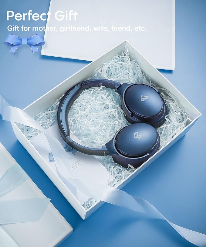 INFURTURE Active Noise Cancelling Headphones, H1 Wireless Over Ear Bluetooth Headphones, Deep Bass Headset, Low Latency, Memory Foam Ear Cups,90H Playtime