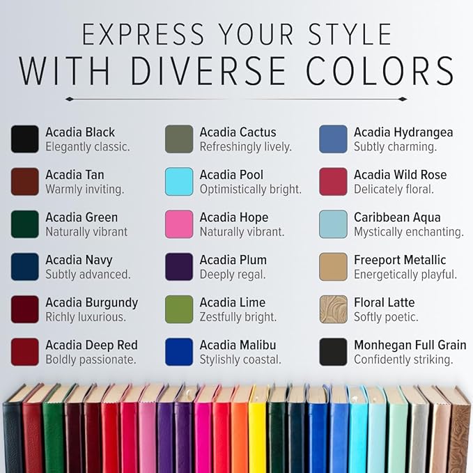 Gallery Leather Large Weekly Monthly Planner 2025-2026, Elegantly Bound Calendar Planner and Notebook with Stylish Gold-Gilded Page Edges, 12 Months - Caribbean Red - 9.75 x 7.5 "