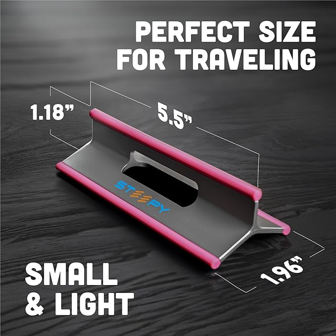 Steepy Portable Laptop Stand for Desk – 3 Heights – Desk Stand - Portable Laptop Riser for Desk - Adjustable Height