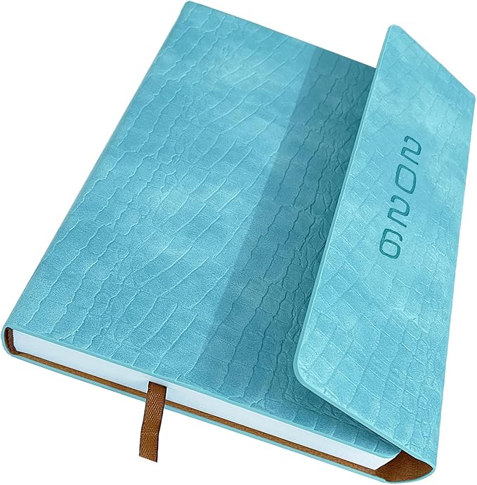 2026 Daily Planner - Appointment Book 2026, Hourly Daily & Monthly Planner with Tabs(Jan-Dec 2026), 8.26'' x 5.9'' Calendar Planner, Leather Cover + Thick Paper (26-Light Blue)