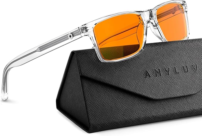 ANYLUV Blue Light Glasses Men Woman, Blue Light Blocking Glasses for Computer Gaming, Eye Strain Relief Eye Protection
