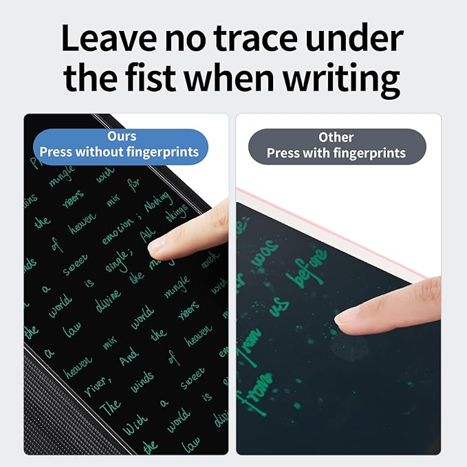 Mini LCD Writing Tablet Updated, 6.5in Erasable Reusable Electronic Drawing Pads, Electronic scratchpad, Hanging Pens with Leather Case