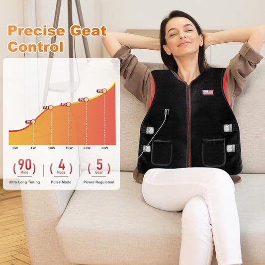 Red-Light-Therapy-for-Body,2025 Upgraded Medical-Grade Red Light Therapy 4 Modes for Body Pain Relief,315Dual Wave Near Infrared Light (660nm & 850nm) LEDs(Black26.77"x19.68")