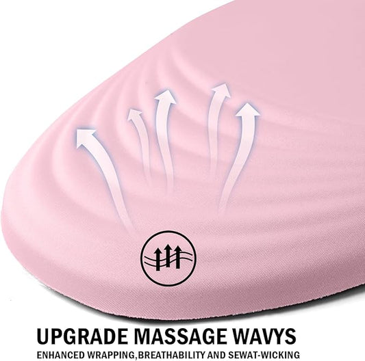 Ergonomic Mouse Pad with Wrist Rest Support,Mousepad Relief Carpal Tunnel Pain, Entire Memory Foam Mouse Pad with Non-Slip PU Base, Wireless Mouse Pad, Pink
