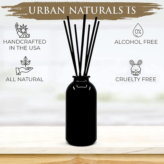 Urban Naturals Black Dice Reed Diffuser Set | Masculine Blend of Citrus, Lavender, Woods & Musk | Made in The USA