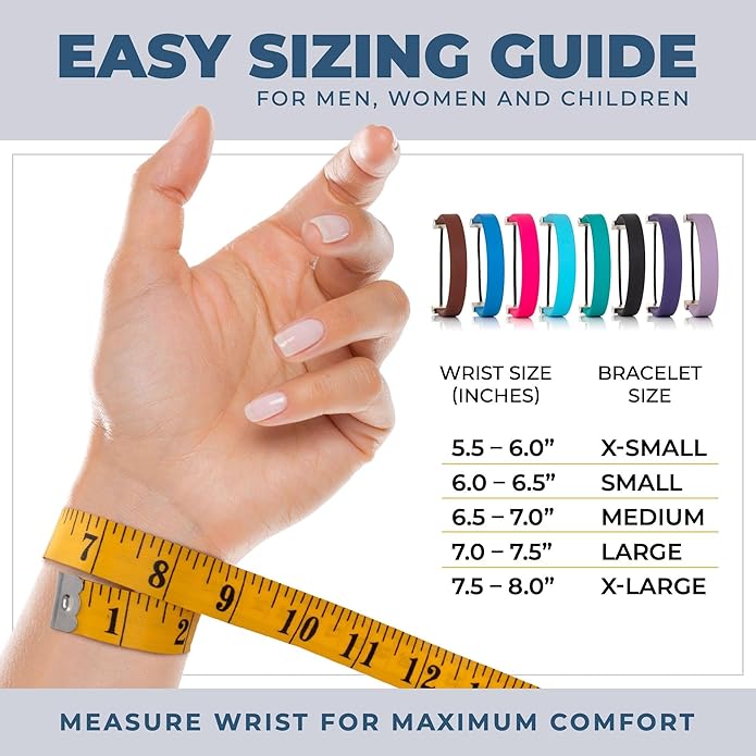 ANXIETY BRACELET for All-Day Stress Relief and Positive Mental Focus; Multiple Sizes and Colors