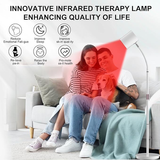 Red Light Therapy for Body, 940nm & 850nm & 660nm Infrared Light Therapy Lamp, COB Chip Infrared Device for Face and Body at Home