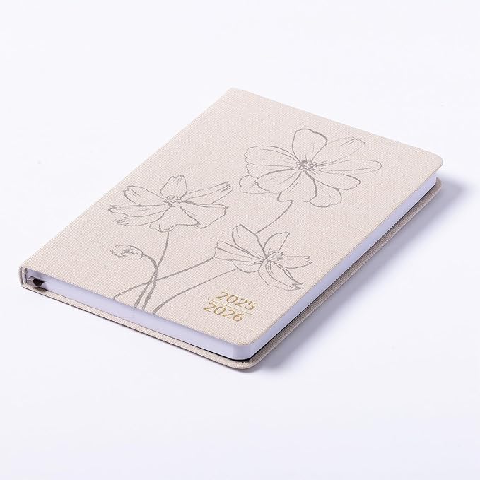 2025-2026 Eccolo 18 Month Linen Bound Planner, Monthly & Weekly Pages (5.25 x 7.75" - July 2025 - Dec 2026)