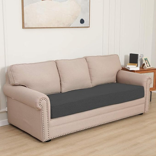 Easy-Going Stretch Cushion Cover Sofa Cushion Furniture Protector Sofa Seat Sofa slipcover Sofa Cover Soft Flexibility with Elastic Bottom(Sofa Cushion, Dark Gray)